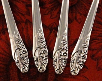 Cuillère à thé à la menthe _ EVENING STAR par la communauté Oneida _ Plaqué argent vintage 1950 _ Prix par cuillère à thé