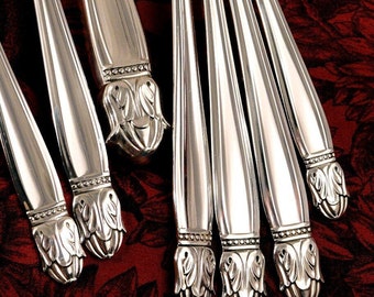 Minty Iced Tea Spoons _ DANISH PRINCESS by Holmes & Edwards _ Vintage 1938 Silverplate _ Priced per Spoon