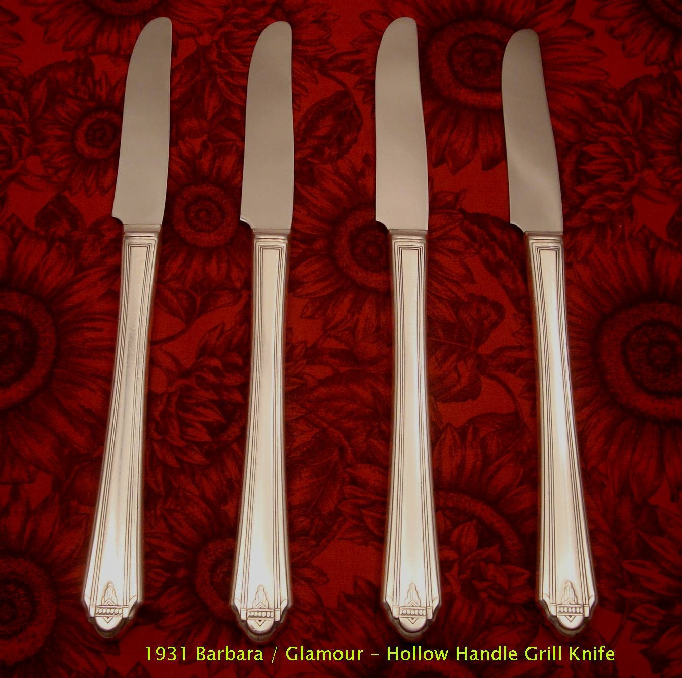 2pc Master Butter Sugar Spoon Set CHEVRON Vintage 1930 Art Deco Oneida Rogers