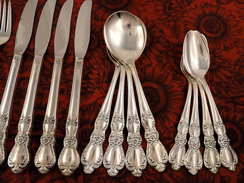 Rogers HERITAGE Silverware Set Viande Dinner Service for 4 8 Etsy