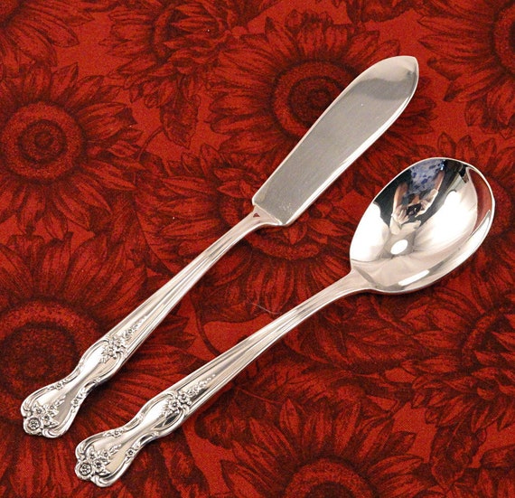Wm Rogers Co 1951 Magnolia Inspiration Silverplate 4 dinner Knives 9/" look new