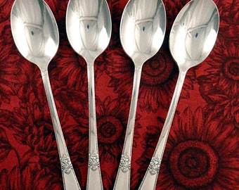 Minty Dessert Soup _ ADORATION by 1847 Rogers Bros _ Vintage 1939 Silverplate _ Priced per Spoon