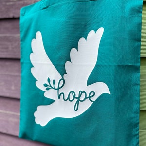 Baumwolltasche "HOPE"  | Öko-Stofftasche, Totebag mit Symbol, Leinentasche zum Einkaufen, als Geschenk für die Freundin
