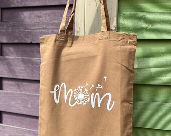 MOM cotton bag | Shoppers | Eco fabric bag with long handles | Canvas bag for shopping