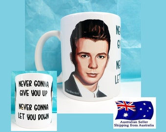 Tasse cadeau drôle Rick Roll KimWestARt