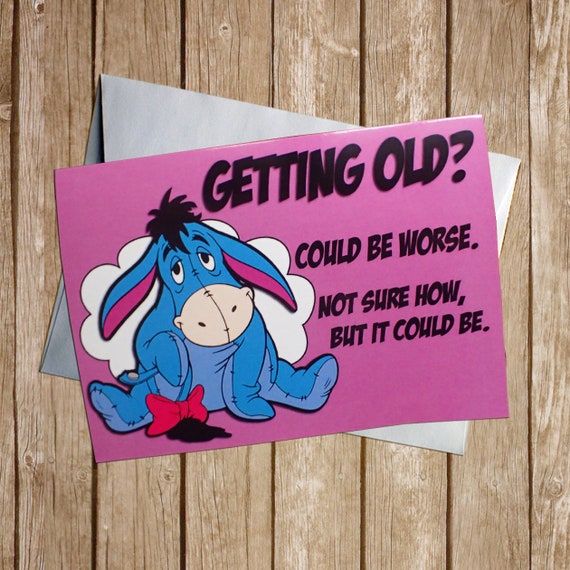Eeyore Birthday Card Etsy