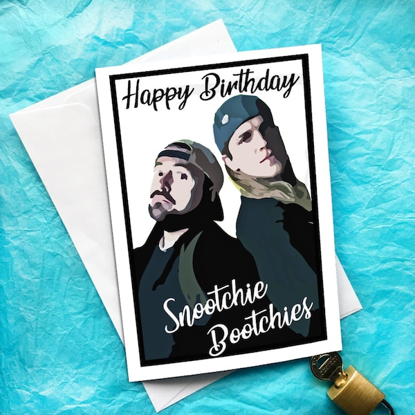 Jay and Silent Bob Funny Birthday Card KimWestARt