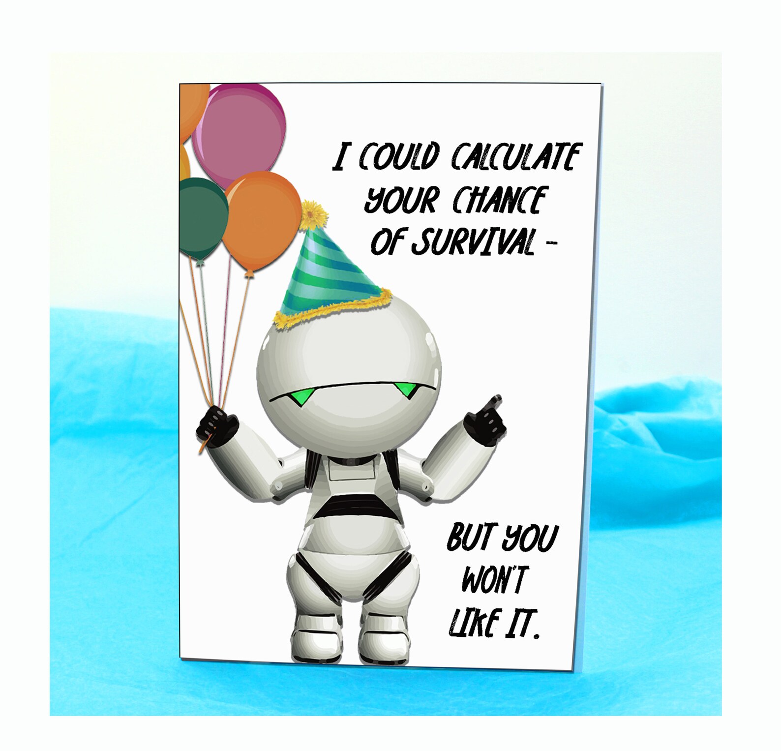 Marvin Hitchhikers Guide to Galaxy Funny Birthday Card Etsy