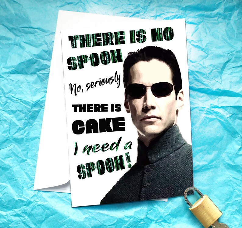 Matrix Birthday Card Etsy