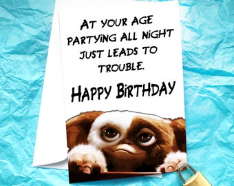 Gremlins Birthday Card KimWEstARt