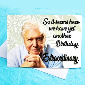 David Attenborough Birthday Card KimWestARt