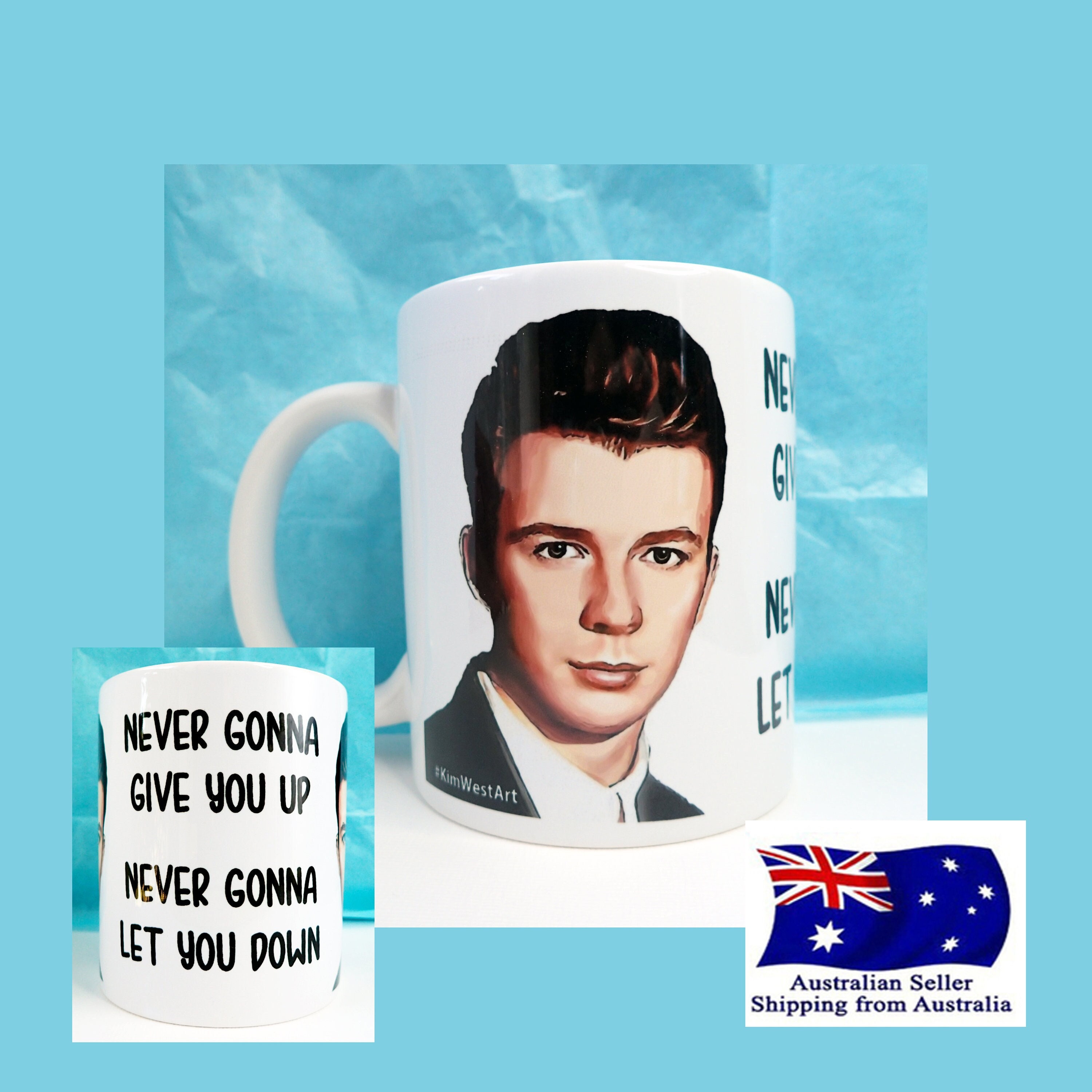 Rick Roll Give You Up SVG Cut Files, JPG, pdf, png - DIY Coffee Mug,  Tumbler & T-Shirt Instant Digital Download Sublimation or Print