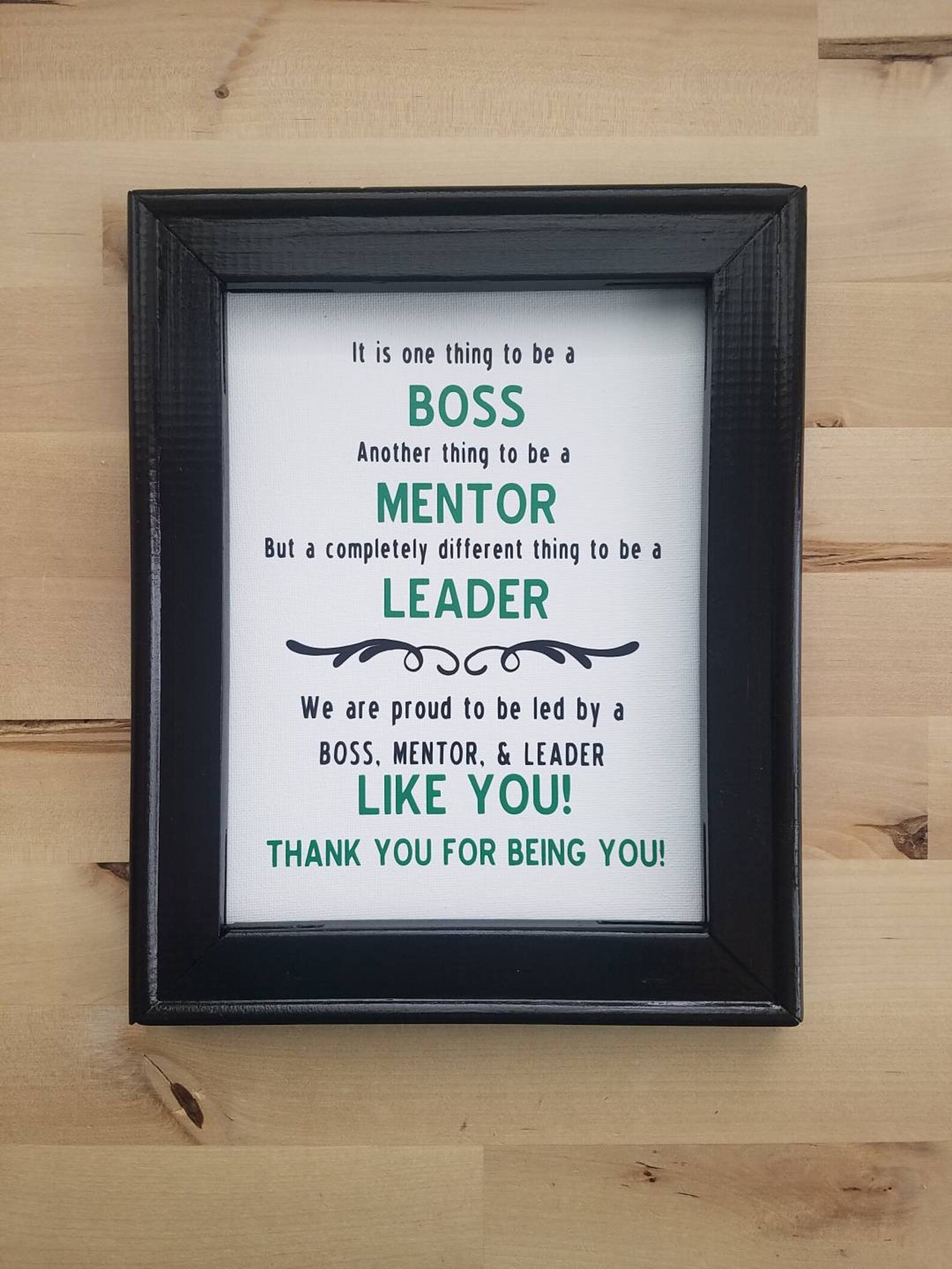 Boss Mentor Leader Sign Gift for Boss Leadership Sign | Etsy