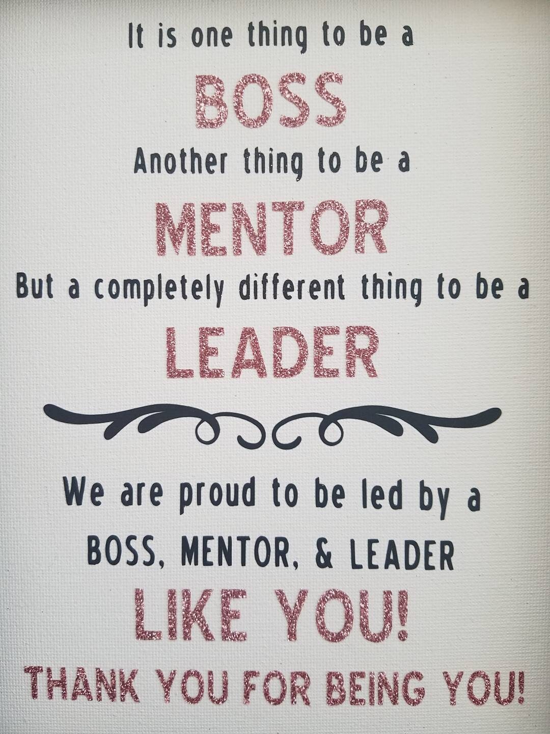 Boss, Mentor, Leader Sign, Gift for Boss, Leadership Sign, Sign for a ...