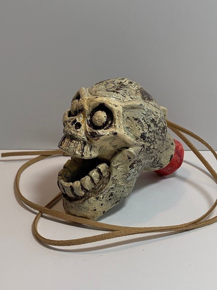 Clay Death Whistle | silvato de la muerte | Aztec Pre-Colombian replica