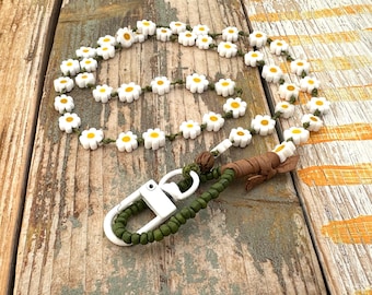 Collar de flores - estilo boho - colgante 63 cm