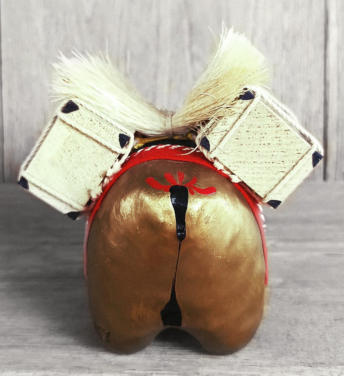 Akabeko, Cow of Aizu, Ox Nodding Doll, Japanese Traditional Toy, Paper ...