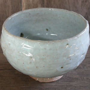 Japanese Chawan, Vintage Ceramic Tea Bowl, Tea Cup, Matcha, Chawan, Ceramics, Serving Bowl, Teracotta Rough Clay, Blue Shino