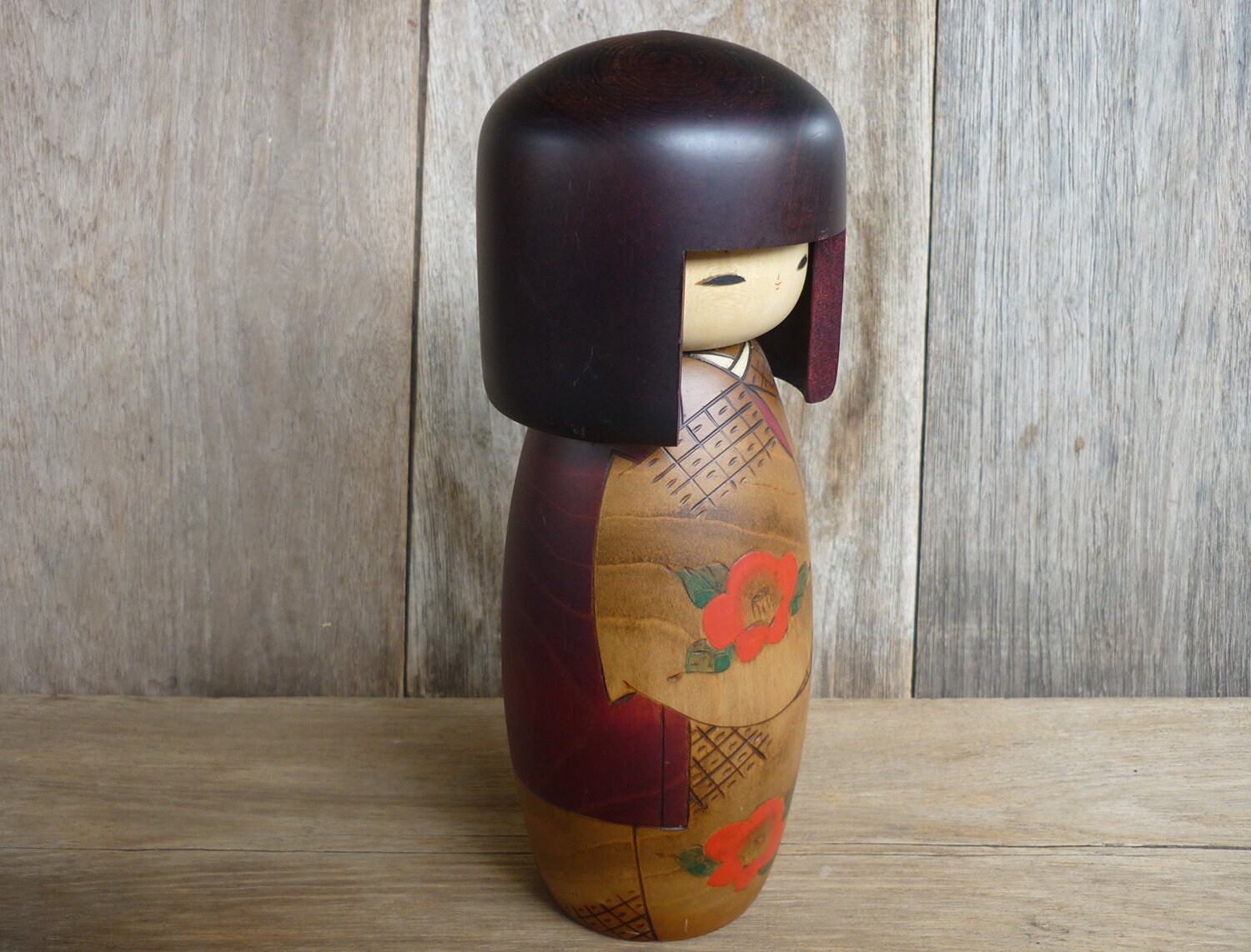 Kokeshi. Christmas Kokeshi Dolls. Santa. Japanese Wooden Dolls. –