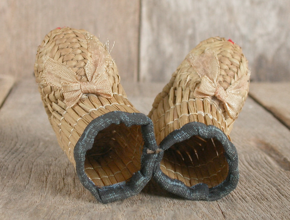 Straw Boots Japanese Straw Shoes H 3 Inches Japanese Etsy