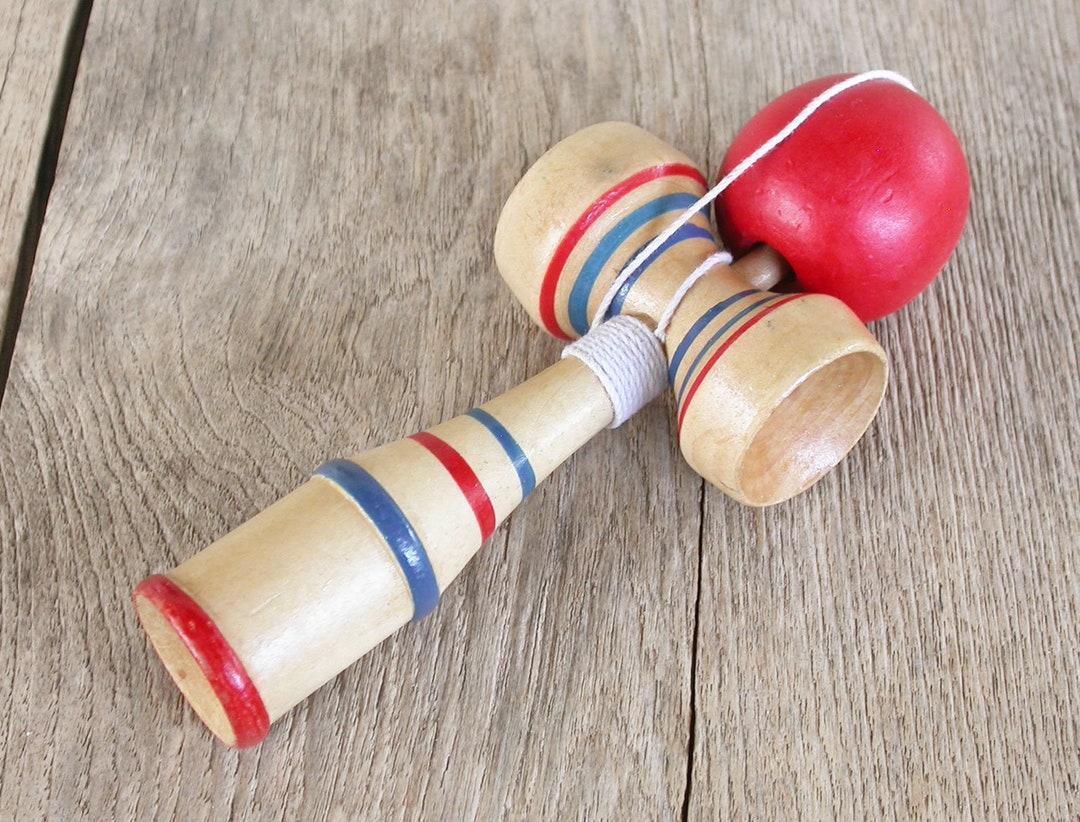 Japanese Wooden Toys Japanese Kendama Sword and Ball Etsy