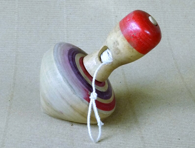 Spinning Tops Old Japanese Wooden Toy Koma Wooden Top Etsy