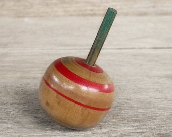 Spinning Tops, Teyorigoma, Old Japanese Wooden Toy, Wooden Top, Japan Unique Gifts, Vintage Item, Made in Japan