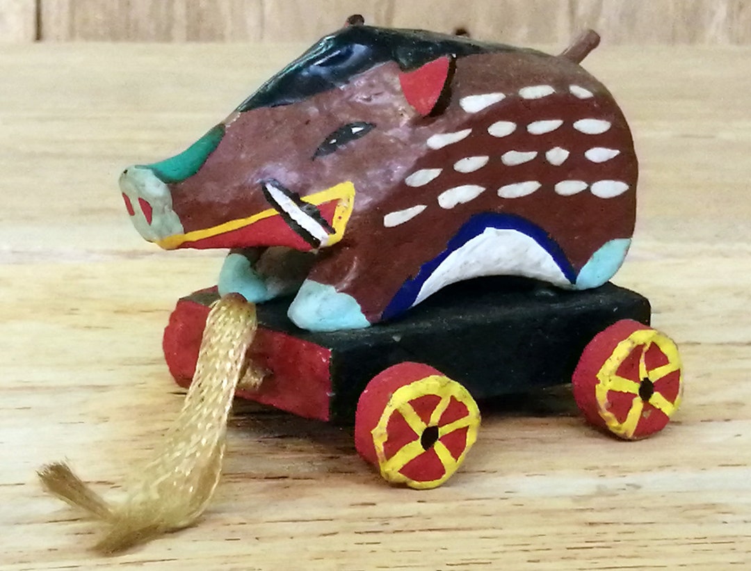 Boar Papier Mache Inoshishi Hariko Boar Figurine Year of Etsy