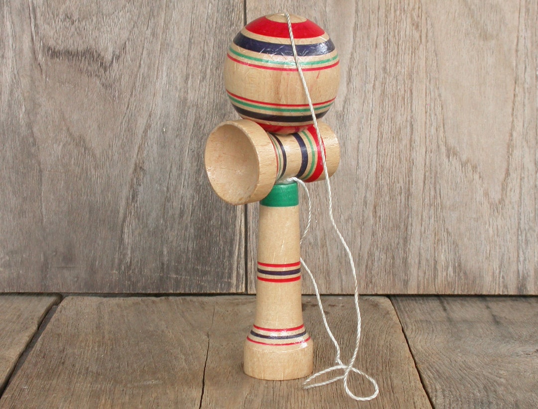 Japanese Kendama, Japanese Wooden Toys, Sword and Ball, Traditional Japanese Skill Toy, Wooden