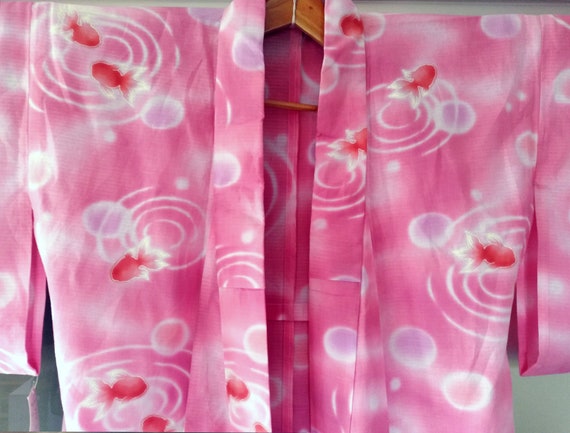 Vintage Japanese Yukata, Summer Robe, Japanese Kimono… - Gem