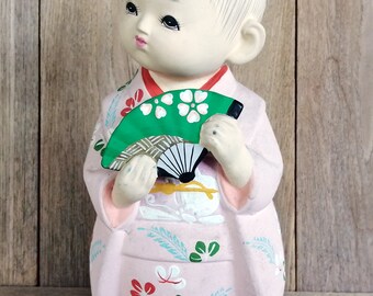 博多人形、日本の伝統的な陶器のヴィンテージ人形、日本の工芸品