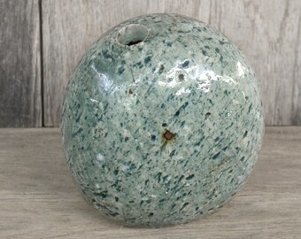 Small Flower Vase, Japanese Ceramic Vase, Oval Shape, Inspired by Natural Stone, Green Vase, Birthday Gift, Made in Japan