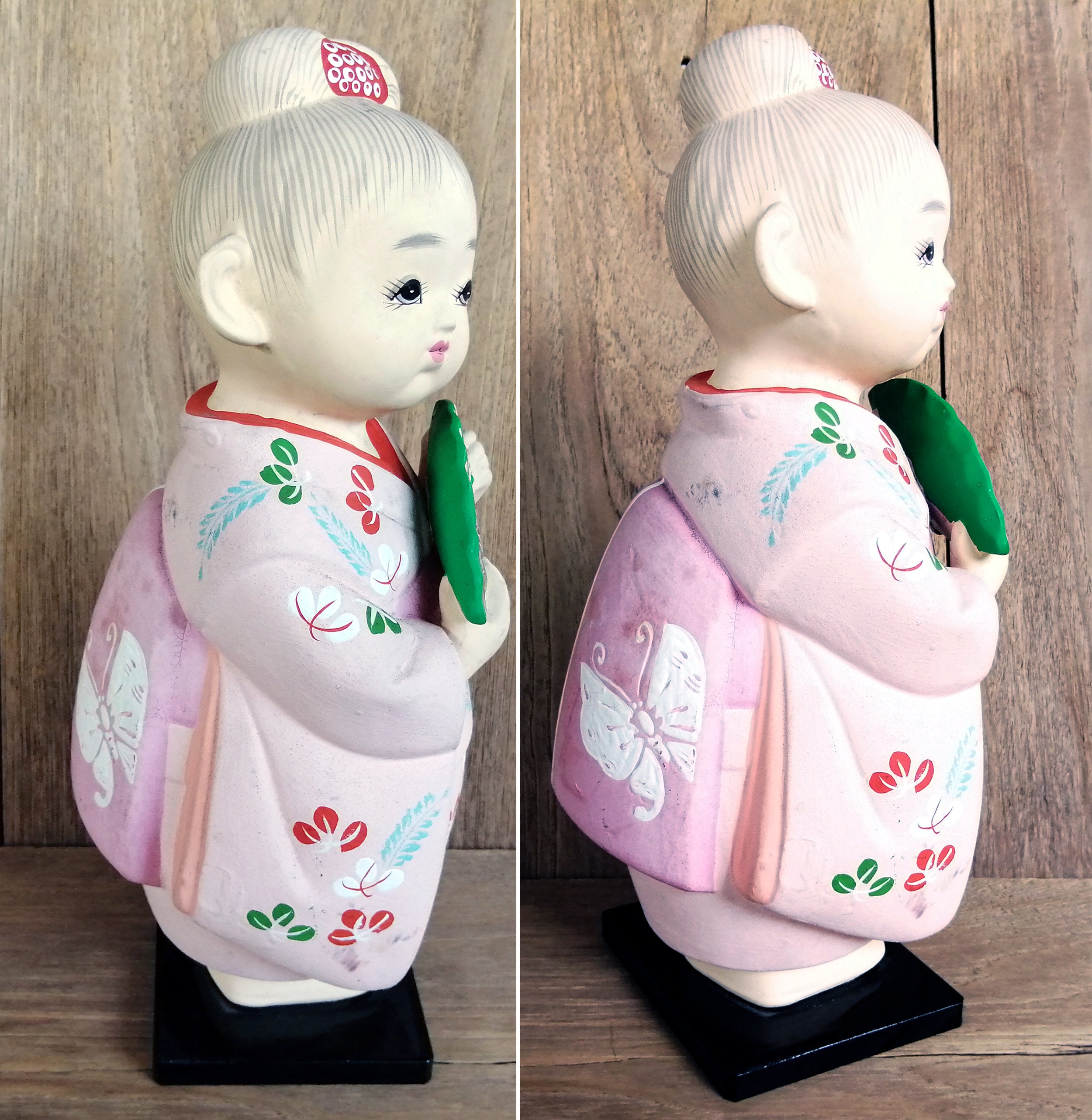 博多人形、日本の伝統的な陶器のヴィンテージ人形、日本の工芸品