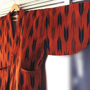 Vintage Japanese Yukata Robe, Summer Robe, Japanese Kimono, Yukata, Kimono, Short Yukata, Top Robe