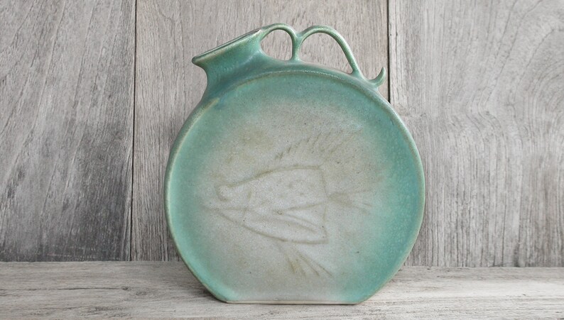 Ceramic Vase Japanese Vintage Vase Kiyomuya Pottery Green Etsy