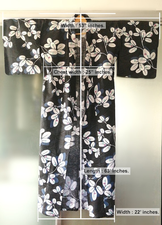 Vintage Japanese Yukata, Summer Robe, Japanese Kimono… - Gem