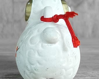 Hitsuji Dorei, Sheep Ceramic Bell, Japanese Vintage Bell