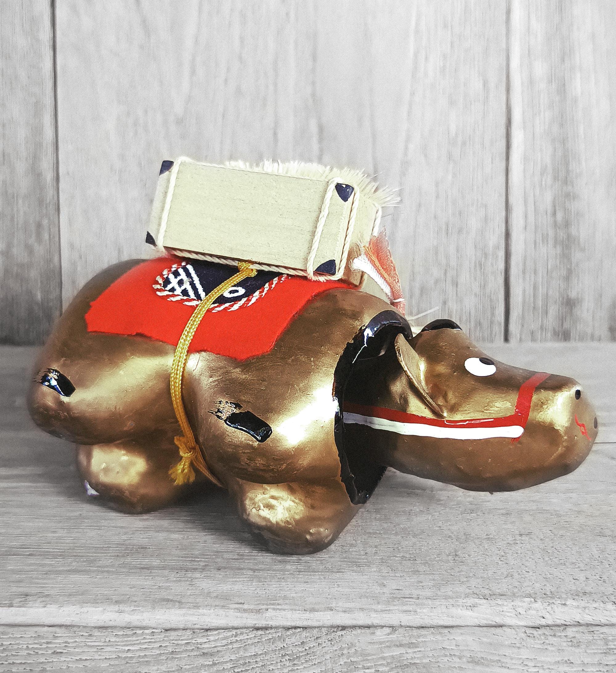 Akabeko, Cow of Aizu, Ox Nodding Doll, Japanese Traditional Toy, Paper ...