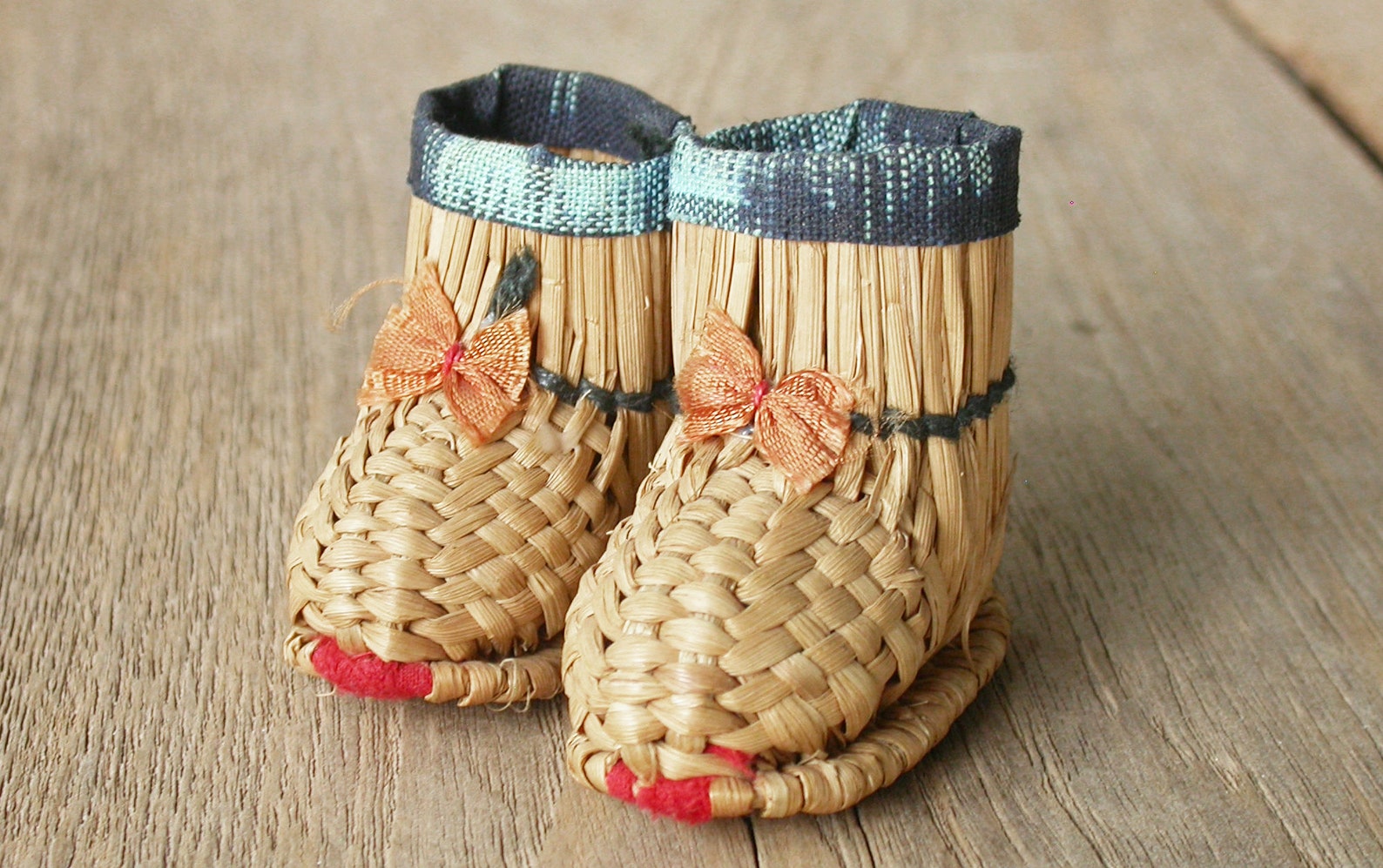 Japanese Straw Shoes Straw Boots H 1.9 Inches Etsy UK