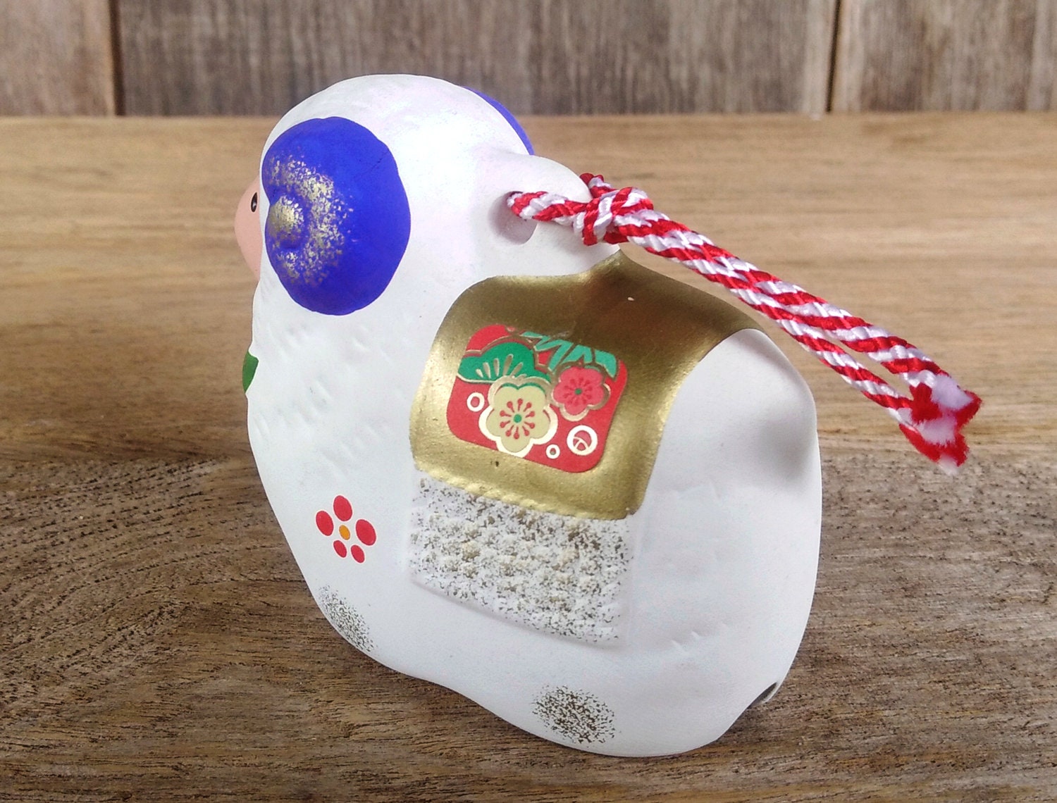 Hitsuji Dorei, Sheep Ceramic Bell, Japanese Vintage Bell