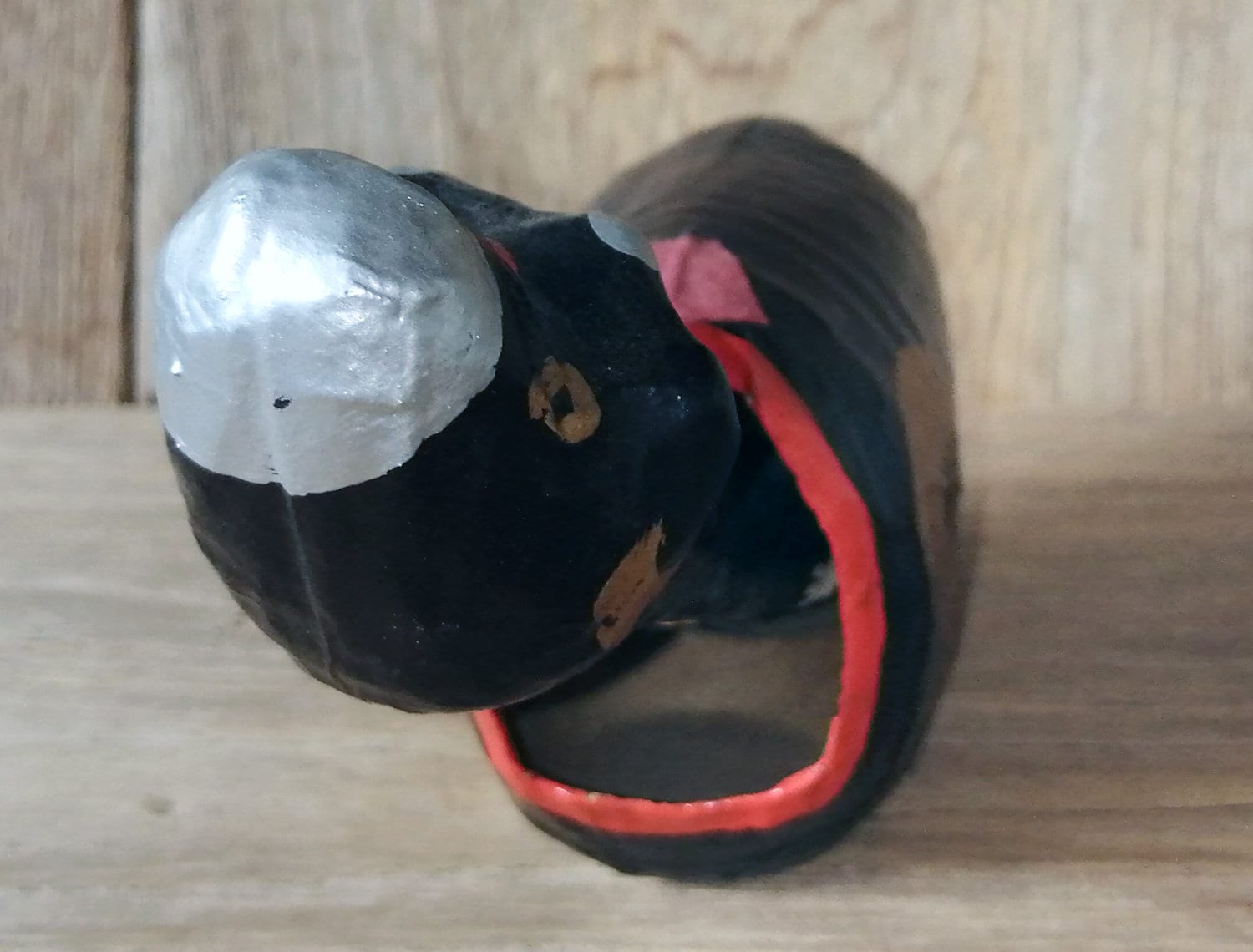Knoding Toy Akabeko Cow Nodding Doll, Japanese Paper Mache Folk Toy, Lucky Charm ...