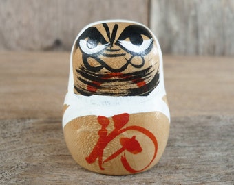 Daruma San, Kokeshi Wooden Doll, Wooden Doll, Japanese Vintage Collectible, Perseverance and Luck, Cute Souvenir, Made in Japan