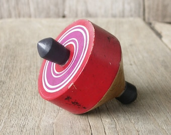 Vintage Spinning Tops, Old Japanese Wooden Toy, Wooden Top, Japan Unique Gift, Vintage Item, Made in Japan