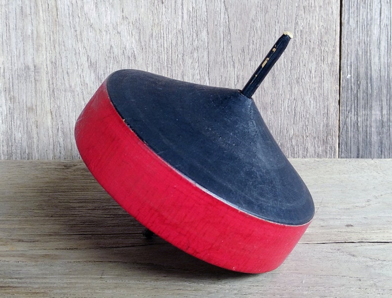 Japanese Vintage Spinning Top Koma Wooden Top Christmas Etsy