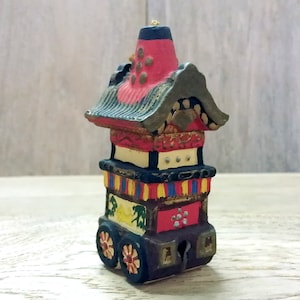 Gion Matsuri Festival Japanese Traditional Dorei Bell, Japanese Ceramic Bell, Vintage Bell, Lucky Charms, Japanese Vintage, Height 4&quot; inches