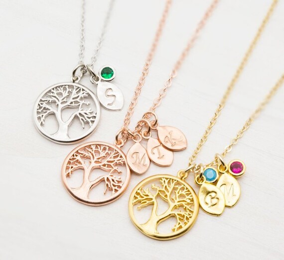 mothers day family tree necklace