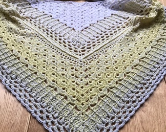 The Mary Shawl PDF Crochet Pattern Instant Download | Lacey Crochet Pattern | Crochet your own shawl | BellaCraftHandmade