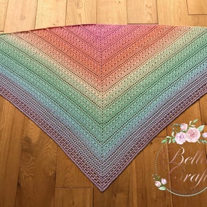 The Polly Shawl PDF Crochet Pattern Instant Download Crochet Pattern Crochet your own shawl BellaCraftHandmade image 5