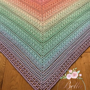 The Polly Shawl PDF Crochet Pattern Instant Download Crochet Pattern Crochet your own shawl BellaCraftHandmade image 6