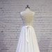 cristina shuffield reviewed Exquisite Lace Wedding Dress V Shape Lace Neckline Wedding Gown Ivory A-line Bridal Gown Backless Chiffon Wedding Dress with Chapel Train